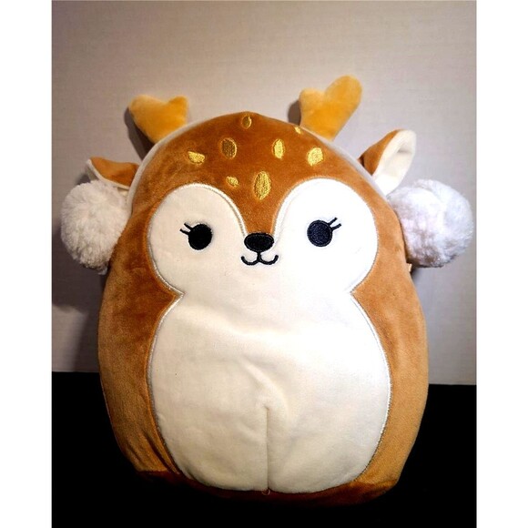 Dawn the Fawn Reindeer with Ear Muffs 8” Squishmallow Plush NEW - Picture 1 of 2